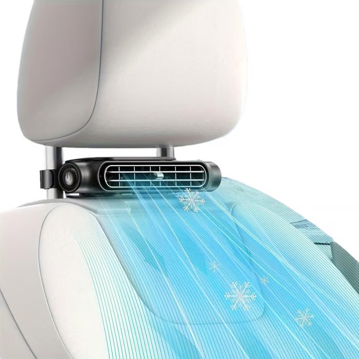 Wentylator fotela samochodowego USB Plug-in Dual Turbo o dużej mocy wiatru Wnętrze samochodu Tylna poduszka Wentylator samochodowy