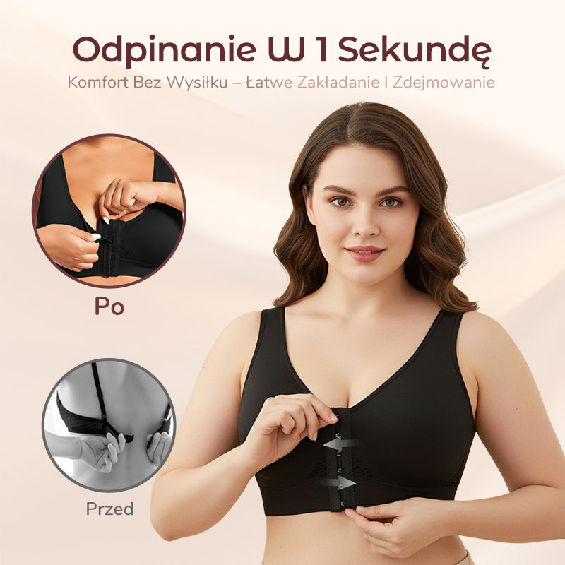 Biustonosz damski bez fiszbin z zapięciem z przodu【✨ 1 + 1 gratis】