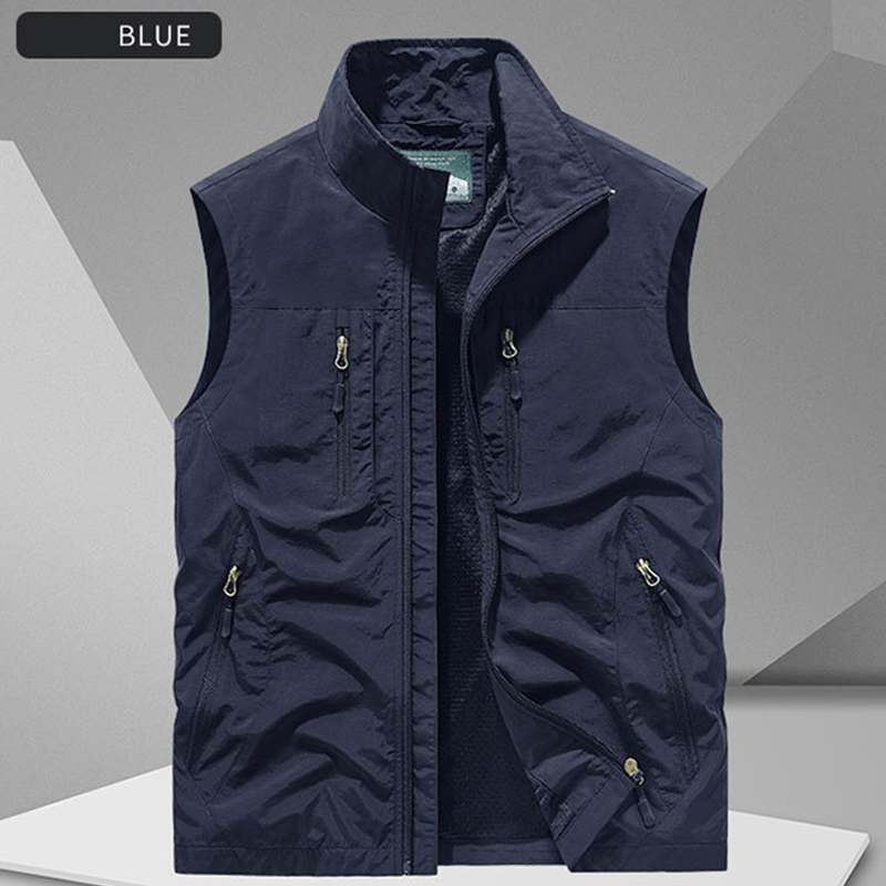 🧥👕 Męska kurtka bez rękawów oversize z kieszeniami