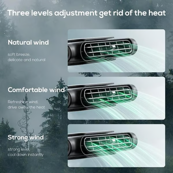 Wentylator fotela samochodowego USB Plug-in Dual Turbo o dużej mocy wiatru Wnętrze samochodu Tylna poduszka Wentylator samochodowy
