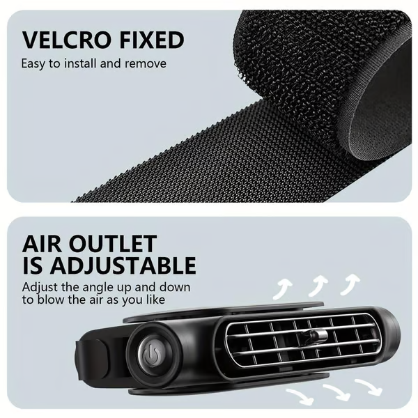Wentylator fotela samochodowego USB Plug-in Dual Turbo o dużej mocy wiatru Wnętrze samochodu Tylna poduszka Wentylator samochodowy
