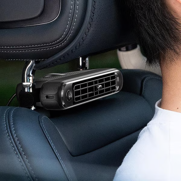 Wentylator fotela samochodowego USB Plug-in Dual Turbo o dużej mocy wiatru Wnętrze samochodu Tylna poduszka Wentylator samochodowy