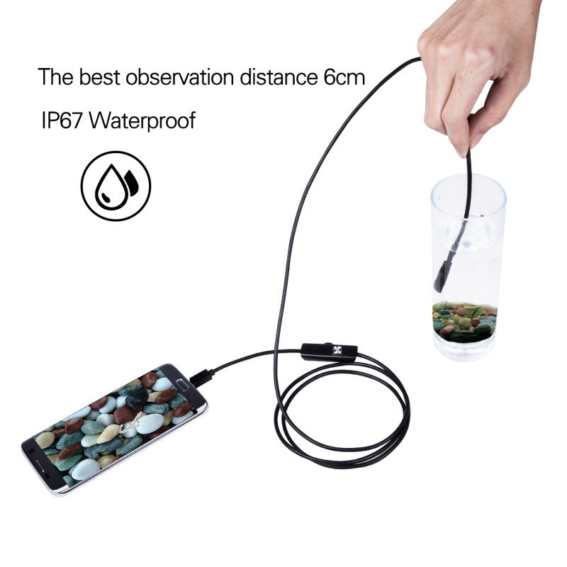 Potrójny interfejs (C-Type, USB, Micro USB) Borescope