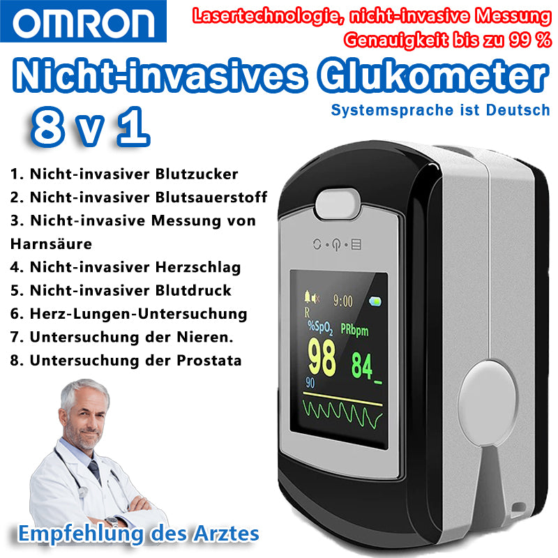 Nieinwazyjny glukometr Omron (pomiar 5 sekund/dokładność 99%)