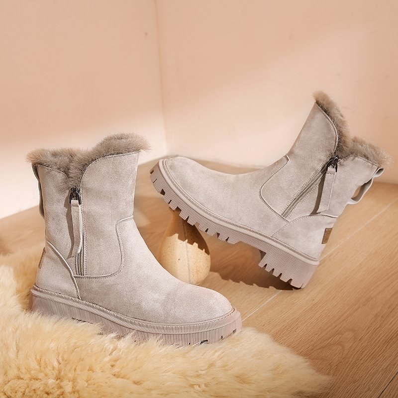 Damskie zimowe buty śnieżne z polarową wyściółką