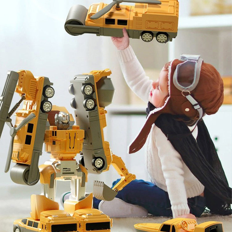 ✨🚜Klocki konstrukcyjne dla dzieci - Pojazd inżynieryjny Robot transformatorowy