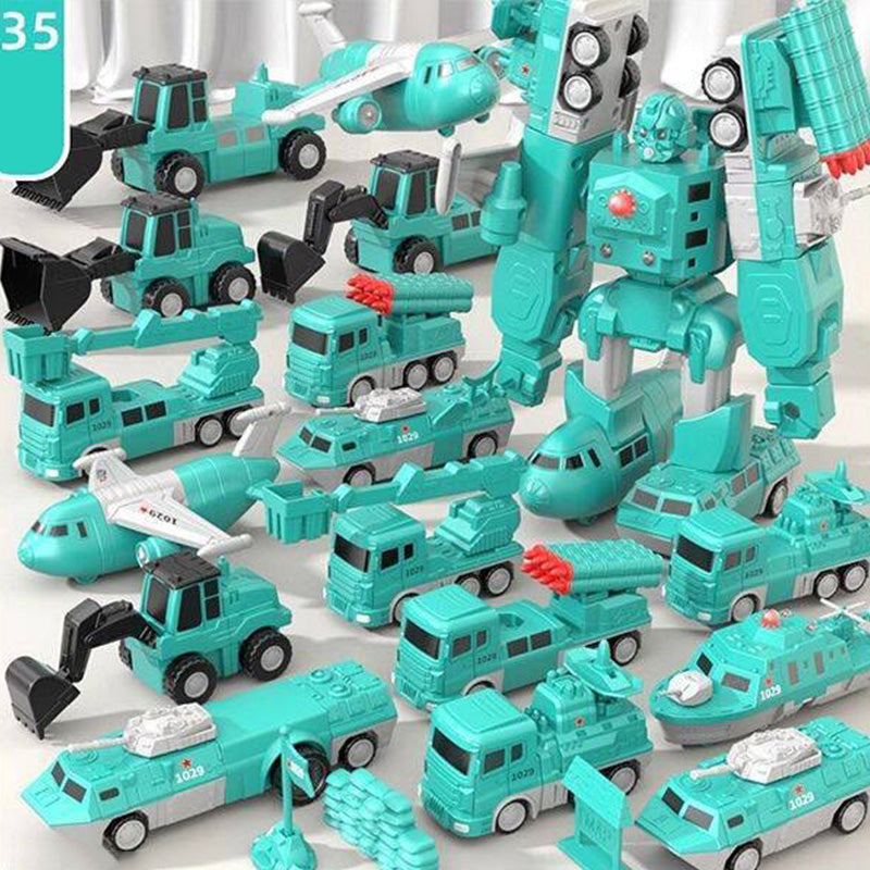 ✨🚜Klocki konstrukcyjne dla dzieci - Pojazd inżynieryjny Robot transformatorowy