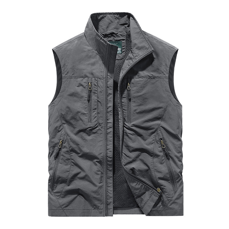 🧥👕 Męska kurtka bez rękawów oversize z kieszeniami