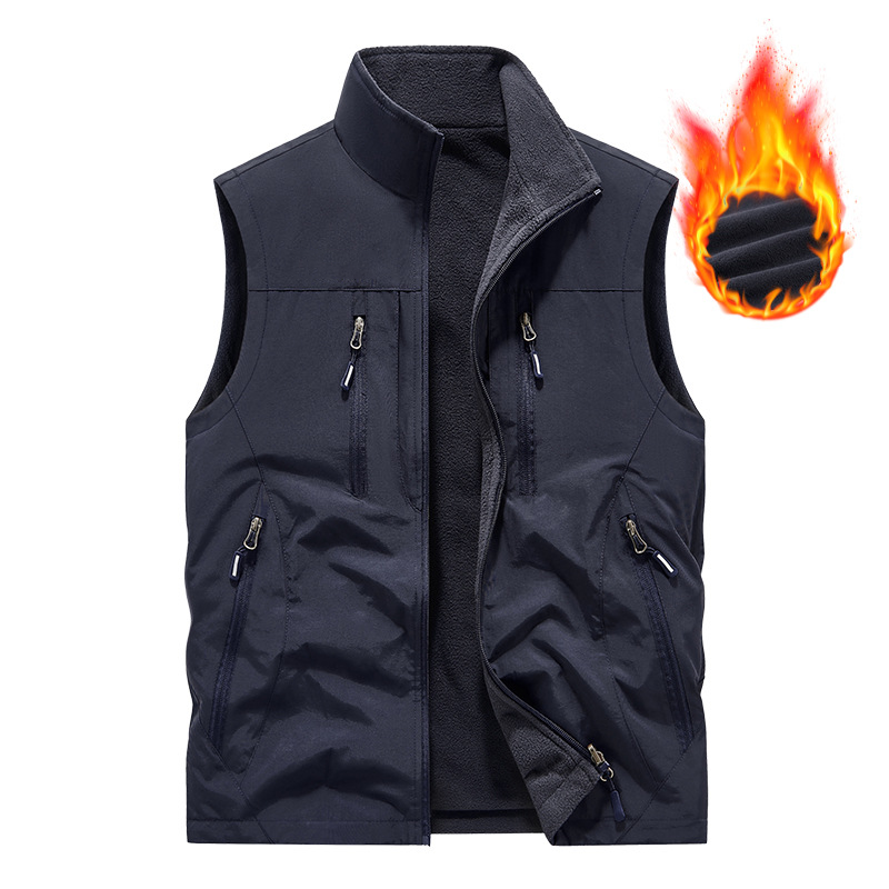 🧥👕 Męska kurtka bez rękawów oversize z kieszeniami