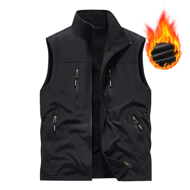 🧥👕 Męska kurtka bez rękawów oversize z kieszeniami