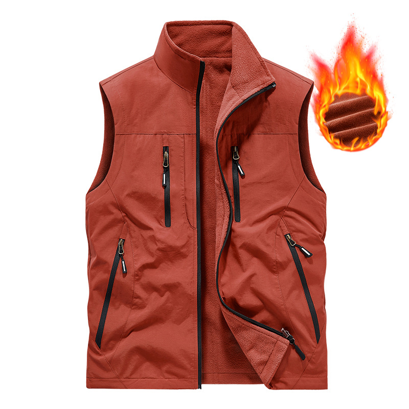 🧥👕 Męska kurtka bez rękawów oversize z kieszeniami