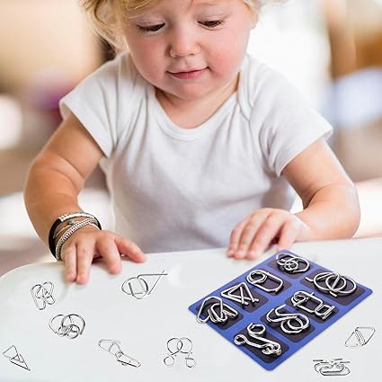 🧠 Edukacyjne zabawki intelektualne Zabawki IQ, metalowe łamigłówki