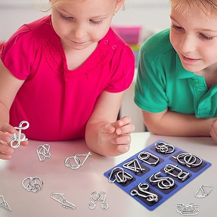 🧠 Edukacyjne zabawki intelektualne Zabawki IQ, metalowe łamigłówki