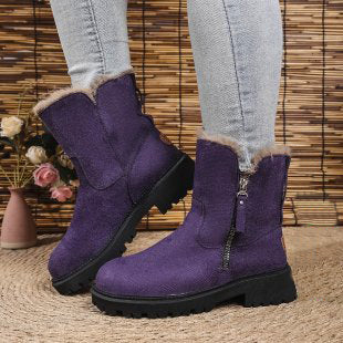 Damskie zimowe buty śnieżne z polarową wyściółką