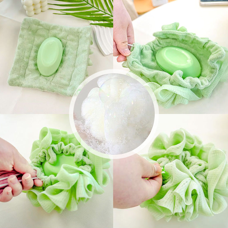Miękka gąbka do kąpieli Loofah 2 w 1