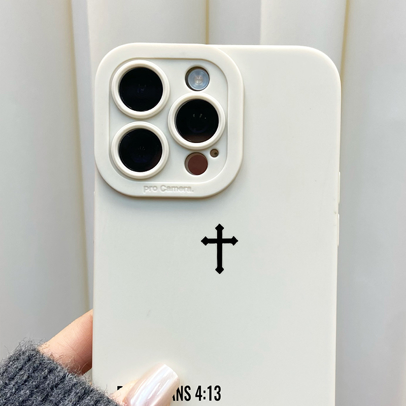 Matowe etui na iPhone'a z wzorem krzyża