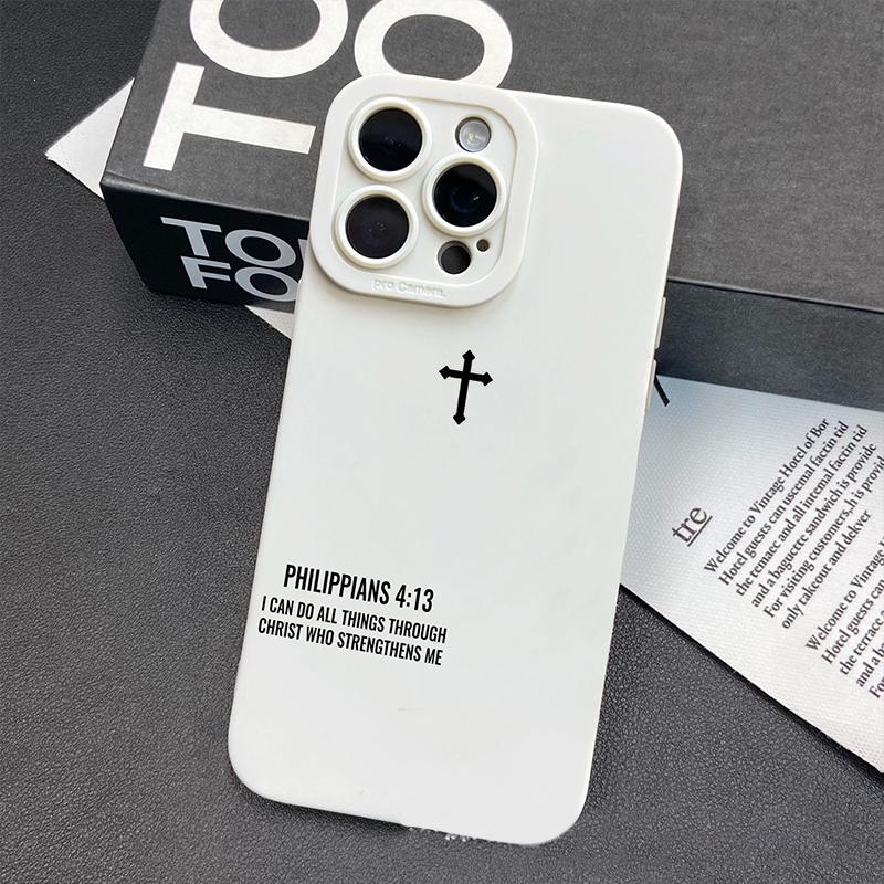 Matowe etui na iPhone'a z wzorem krzyża
