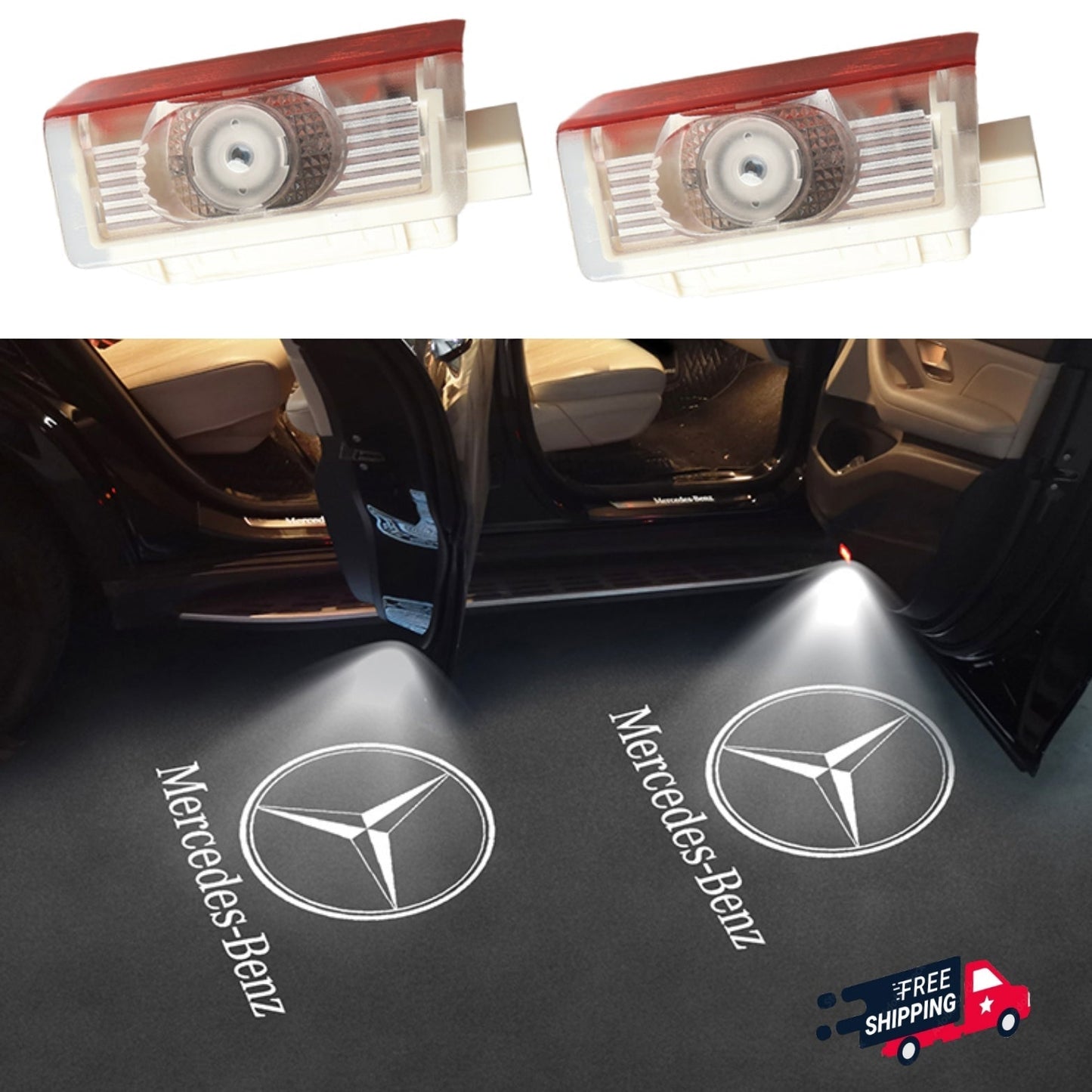Projektor logo oświetlenia drzwi(Otwórz drzwi i automatycznie włącz światło)