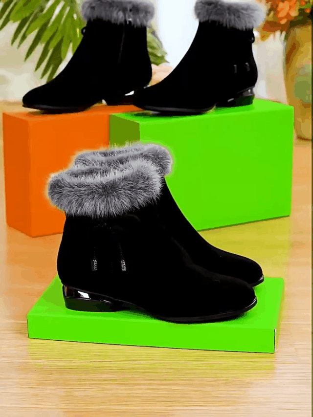 🔥[Promocja]Miękkie skórzane botki na średnim obcasie – eleganckie, wygodne i idealne na jesień i zimę!