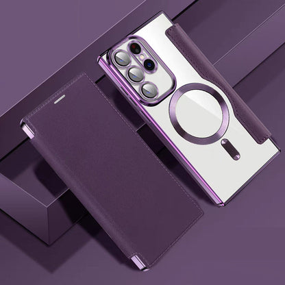 2025 Nowe skórzane etui z klapką na telefon komórkowy Samsung