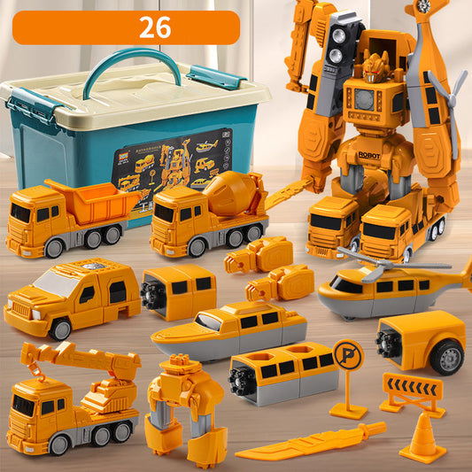 ✨🚜Klocki konstrukcyjne dla dzieci - Pojazd inżynieryjny Robot transformatorowy