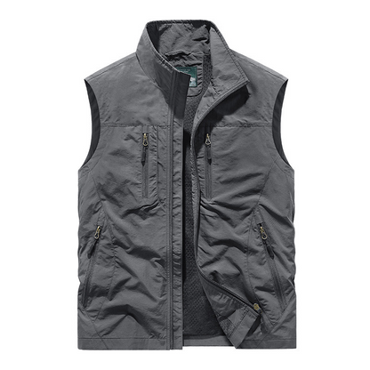 🧥👕 Męska kurtka bez rękawów oversize z kieszeniami