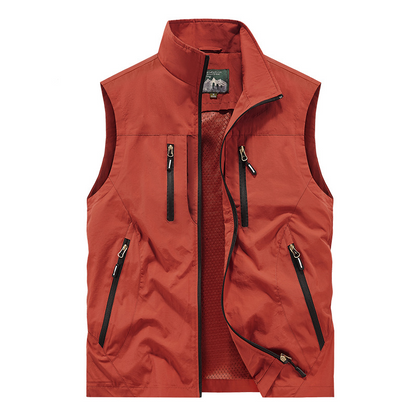 🧥👕 Męska kurtka bez rękawów oversize z kieszeniami