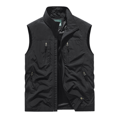 🧥👕 Męska kurtka bez rękawów oversize z kieszeniami