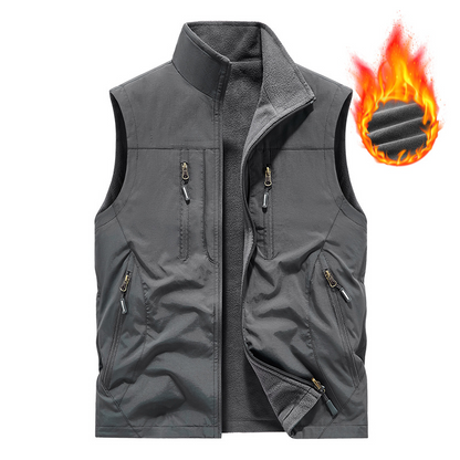 🧥👕 Męska kurtka bez rękawów oversize z kieszeniami