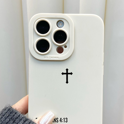 Matowe etui na iPhone'a z wzorem krzyża